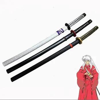 Inuyasha Sesshoumaru ahşap kılıç Silah cosplay Sahne Katana 41 inç Ahşap Kın Dekoratif Tedarik