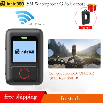 Için Insta360 GPS Eylem Uzaktan Kumanda Bluetooth 5.0 Su Geçirmez 5m Akıllı Kontrol 485 mAh Insta360 X3 / BİR X2 / BİR RS / BİR R
