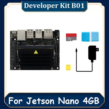 Için Jetson Nano 4GB Geliştirici Kiti Programlama Robot Gömülü Derin öğrenme kartı Güç Adaptörü İle DIY ABD Plug