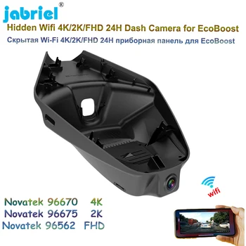 Jabriel 4K 2160P Çizgi Kam Kamera 2K 1600P Wifi araba dvr'ı 24H Video Kaydedici için 2018 2019 2020 EcoBoost 245 Vignale Dashcam