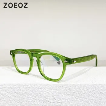 Japon El Yapımı Retro hödük Çerçeve yuvarlak çerçeve gözlük kadın miyopi gözlük çerçeveleri Asetat erkekler için yuvarlak yüz Gözlük Optik
