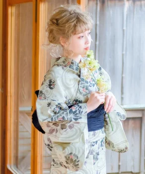 Japon Kimono YUKATA kadın Geleneksel Tarzı High End Kumaş Turizm Fotoğraf Yaz Kimono Obi ile Rastgele Renk