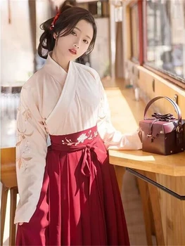 Japon Tarzı Elbise Kadınlar Uzun Kimono Hırka Kız Etek Çiçek İşlemeli Tam Kollu Yukata Haori Antik Oryantal Cosplay