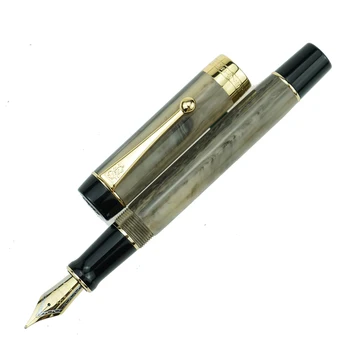 Jinhao 100 Centennial Reçine dolma kalem Gri İridyum EF/F/M / Bükülmüş Ucu Dönüştürücü Mürekkep Kalem İş Ofis Okul Yazma Kalem