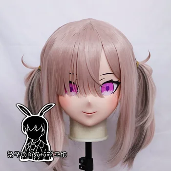 (KMY095) özelleştirmek Karakter Kadın / Kız Reçine Kig Tam / Yarım Kafa Kilidi İle Anime Cosplay Japon Animego Kigurumi Maskesi