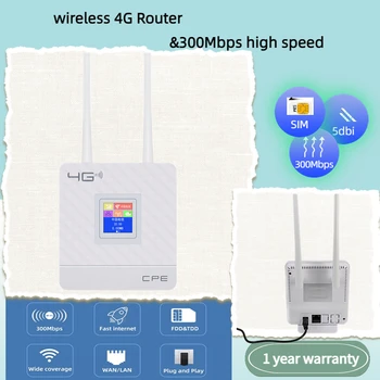 Kablosuz 300Mbps 4G Yönlendirici Wifi LTE Modem Sınırsız россия Sım Kart Veri Ağı Wi-Fi CPE Hotspot Anten İle WAN / LAN Bağlantı Noktaları