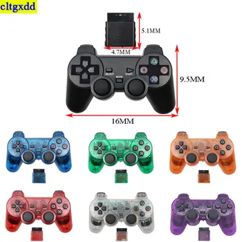 Kablosuz denetleyici Gamepad titreşim kontrolü PS22 Şeffaf renk kontrolü mando PS2 joystick