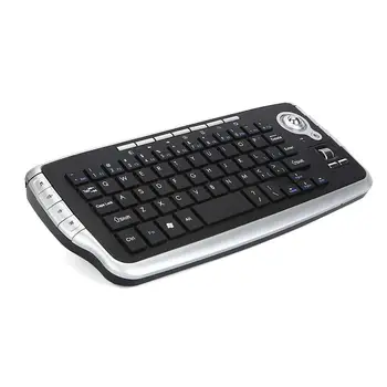 Kablosuz klavye Ergonomik Çok Fonksiyonlu Arka ışık Fonksiyonu 78 Tuşları 2.4 G Mini Klavye Trackball Fare Kaydırma Tekerleği