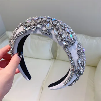 Kadın Hairbands 2023 Su elmas kişiselleştirilmiş moda abartmak ışık lüks Kakma matkap kelepçesi
