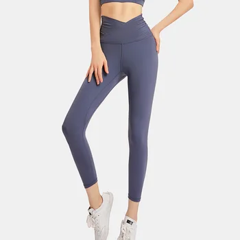 Kalça kaldırma Kadınlar Yoga Pantolon Elastik Cilt Dostu Dikişsiz Tayt Spor Yüksek Bel Tayt Çabuk kuruyan Spor Yoga Giysileri
