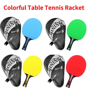 Karbon Yarasa Masa Tenisi Raketi Kauçuk Ping Pong Raket Kısa Saplı Tenis Yeni Başlayanlar için Erkek Kız Çocuklar Raketleri Spor