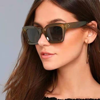 Kare Güneş Gözlüğü Kadın Moda Tasarımcısı Erkekler Retro güneş gözlüğü Degrade Lens Siyah Shades Açık Gözlük Plaj Sunnies Uv400