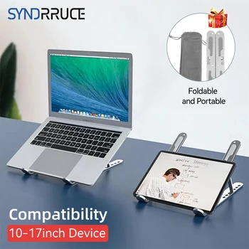 Katlanabilir Alüminyum laptop Standı 7 Seviyeleri Ayarlanabilir Dizüstü Tutucu Aksesuarları Masaüstü 11-17 inç Macbook Air Pro 13 15
