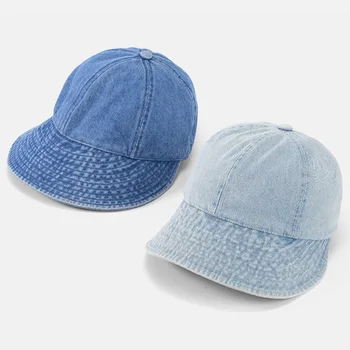 Katlanabilir Balıkçı Şapka Kadın Yaz Pamuk Kova Şapka Yıkanmış Denim Kova Şapka Bob Kapaklar Hip Hop Ayarlanabilir açık hava şapkası Erkekler Kadınlar