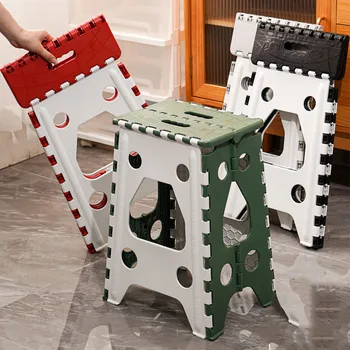 Katlanır Plastik Adım Dışkı Modern Bahçe Banyo Sandalyeleri Çocuk Ofis Oturma Odası Dışkı Makyaj Mueble Minimalist Mobilya