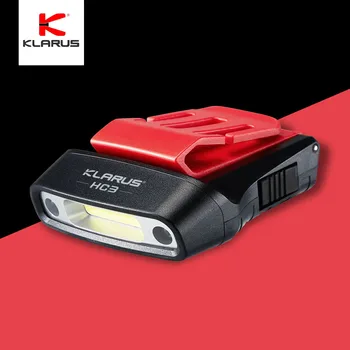 Klarus HC3 şarj edilebilir hareket sensörü kapağı vizör ışığı 100 lümen led klips şapka far el feneri kamp için kırmızı ışık ile