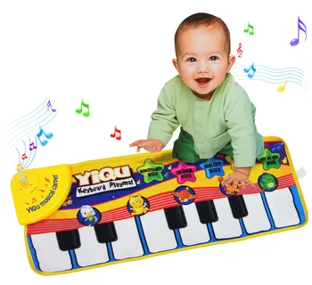 [Komik] Bebek Müzik Spor Oyunu Oyna Şarkı Mat 72 * 28cm Çocuklar piyano klavyesi Hayvan Oyuncak müzikal Halı Emekleme playmat hediye