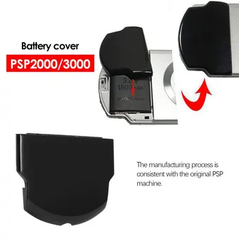 Konut Kabuk Ekstra Yüksek Gelişmiş Pil Kapağı Değiştirme PSP 2000 için PS P3000 Sony Plastik Siyah 60*75 * 5mm BSIDE