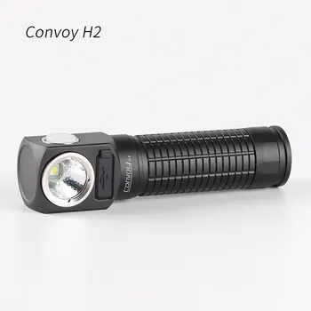 Konvoy H2 XML2 LED el feneri Far Linterna 18650 Far Yüksek Güçlü Meşale Balıkçılık Çalışma ışığı Tip-c Portu Mini Latarka