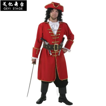 Korsan Muhteşem Kostümleri Erkekler için Yetişkin Cadılar Bayramı Erkek Kaptan Jack Sparrow Kostüm korsanları Cosplay