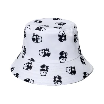 Kova Şapka Erkekler Kadınlar İçin Panda Kaplan Örümcek Hayvan Baskı Balıkçı Şapka Hip-Hop Retro Moda Balıkçı Şapka güneş şapkası Bob Gorras