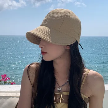 Kova şapka Kadın Katlanabilir Güneşlik güneş şapkaları Kadınlar Bayanlar İçin Kore balıkçı şapkası Balıkçı Kap Ayarlanabilir Halat Gorro Sunhat