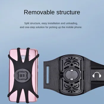 Koşu cep telefon kol bandı çantası ayrılabilir 360 derece dönen kol askısı açık spor kol çantası bisiklet bilek kayışı kol çantası
