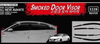 Krom Kapı Yağmur Visor Yan Pencere Saptırıcı Gölge Güneş Rüzgar Kalkanı Gümüş Gezileri Saçak Hyundai Tüm Yeni Avante 2020
