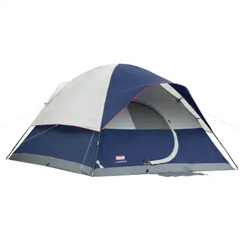Kubbe 6 Kişilik Çadır - in LED ışıkları, 1 Oda, Lacivert kişi çadır Çadır açık kamp Kamp ay Kamp karyolası Carpa oyun