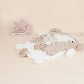 Köpek yatağı kaşmir köpek halısı Pet Kedi Yumuşak Polar Ped kedi yatağı Mat Yastık Ev Yıkanabilir Kuzu yatak dört mevsim Pet Malzemeleri