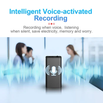 Küçük Ses Kayıt Aktif Mini Dijital Kaydedici Akıllı HD Gürültü Azaltma Şifreleme Ses Kulaklık 4-32G MP3 Oyuncu