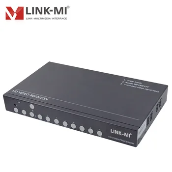 LINK-MI TN701 7x1 HD Video Yükseltme döner anahtar 90/180/270 derece HDMI DP VGA girişleri Ekran Görüntü Döndürücü