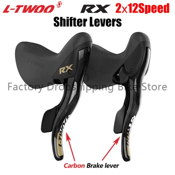 LTWOO RX 2x12 Hız Yol Bisikleti Karbon Fiber Shifters Kolu Fren Vites Kablosu İle 12 s 24 s Bisiklet Parçaları