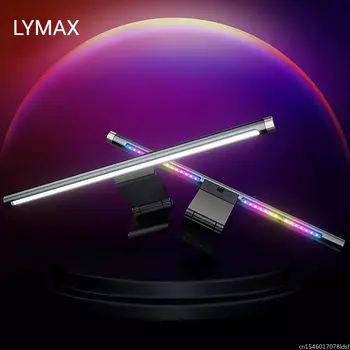 LYMAX ekran asılı lamba G1 müzik ritim gözler koruma çalışma masası lambası ev pc bilgisayar LED oyun monitörü ışıkları Çubuğu