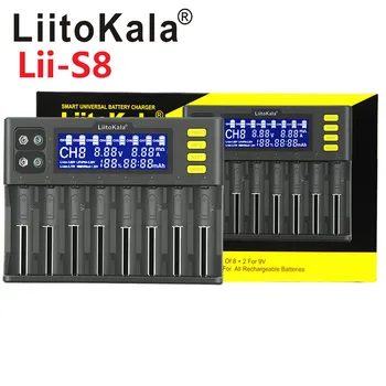LiitoKala lii-S8 lii-500 Lii-500S lii-600 lii-402 lii-PD4 LCD 3.7 V 1.2 V 18650 26650 16340 14500 10440 18500 pil şarj cihazı