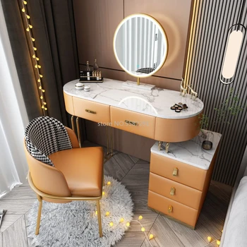 Lüks Tuvalet Masası Yatak Odası Modern Minimalist makyaj masası Entegre Dolap İskandinav Küçük Daire Depolama Masası Makyaj