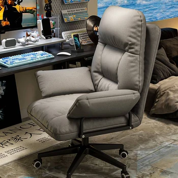 Lüks Uzatma ergonomik ofis koltuğu Hakiki Recliner Rahat ofis koltuğu Oyun Estetik Salonu Silla Oficina Dekoratif
