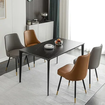 Lüks İskandinav yemek sandalyeleri Modern Yetişkin Kat Taşınabilir yemek odası sandalyeleri Accent Mutfak Sedie Cucina Ev Mobilyaları MQ50KT