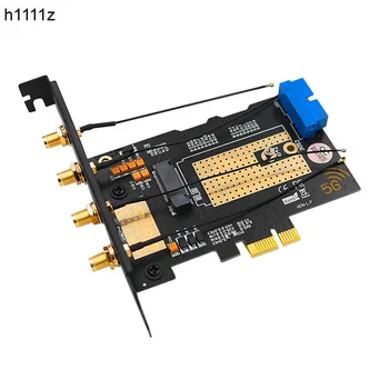 M. 2 Wifi Modülü PCIE X1 / USB 3.0 Genişletme Kartı 4 Antenler NANO SIM Yuvası NGFF B Anahtar 30x42 / 52 3G 4G 5G M2 Kablosuz Modülü