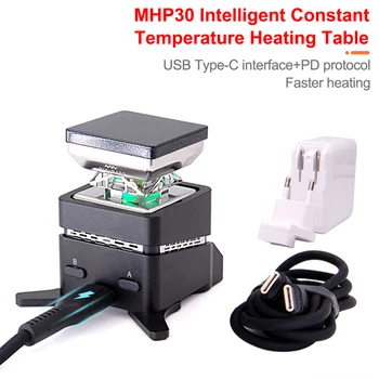 MHP30 Mini sıcak plaka ön ısıtıcı ayarlanabilir ısıtma alanı sabit sıcaklık ısıtma masa 300 derece akıllı ısıtma aracı