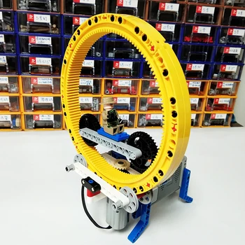 MOC Teknik Monte Plug-in Pnömatik Motor Blokları Masaüstü Süsler Rüzgar Türbini Araba Elektrikli Model Oyuncaklar Hediyeler