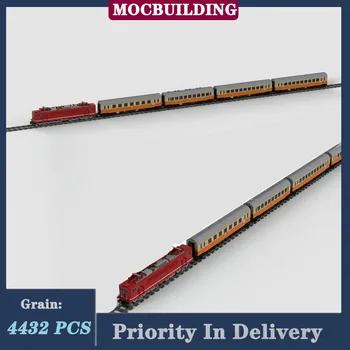 MOC Şehir Ekspres Tren yemek arabası Taşıma Aracı Modeli Yapı Taşı Montaj Lokomotif Arabası Demiryolu Koleksiyonu Serisi