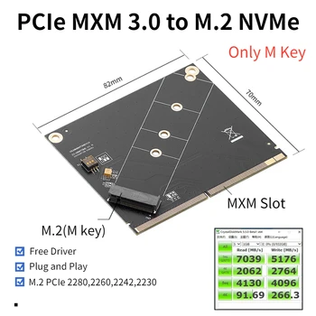 MXM NVME adaptör yükseltici kartı Dönüştürücü PCIe MXM 3.0 M. 2 NVME Genişletme Kartı Desteği 2230 2242 2260 2280 M2 NVME SSD PC için