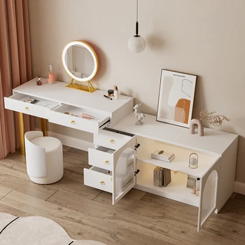 Makyaj masası masası Çekmece Depolama Lüks Beyaz Modern Sehpa Yatak Odası Coiffeuse De Chambre Modern Mobilya