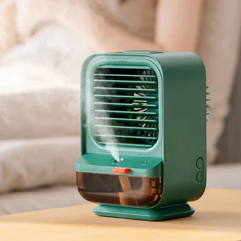 Masaüstü Hava Soğutucu Mini Nemlendirici spreyli fan Taşınabilir Ev Küçük USB Su Soğutma Klima Fanı
