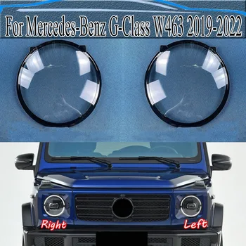 Mercedes-Benz G Sınıfı için W463 2019-2022 Kap Lampu Transparan Penutup Lampu Depan Penutup Lampu Depan Kerangka Lens Pleksiglas