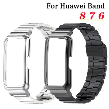 Metal Kayış Kılıf Koruyucu İçin Huawei Band 8 7 6 Pro watchband Bilek Bantları Onur Band 7 6 Bilezik koruma kapağı Tampon