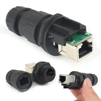 Mini Taşınabilir USB Yuvarlak Kablo RJ45 Konektörü Su Geçirmez IP68 Ağ Fişi AR22