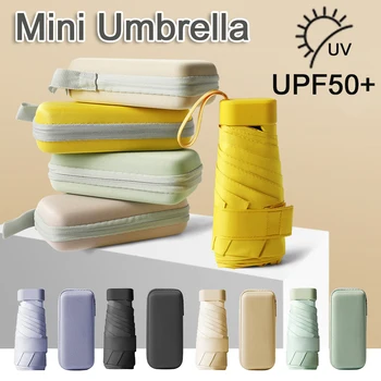 Mini güneş şemsiyesi Cep Yağmur Şemsiye Anti UV Anti-güneş yanığı Şemsiye Taşınabilir Hafif Kadın Erkek Güneşlik Şemsiye Seyahat için
