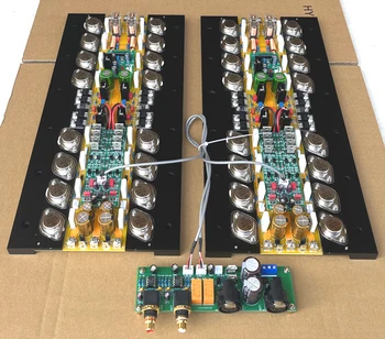 Montajlı Yüksek güç tam dengeli güç amplifikatörü kurulu A Sınıfı amp kurulu 150W * 2 ile MJ15025 ve MJ15024 tüpler